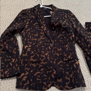 Theory Black and Brown Patterned Jacket
